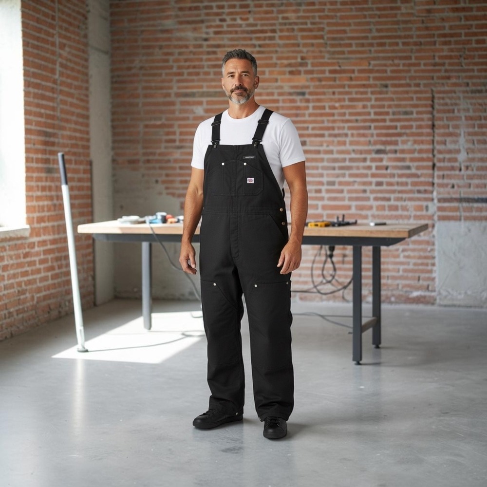Dickies DuraTech Renegade Insulated Duck Bib Overalls Black TB702BK Mens 2XL T